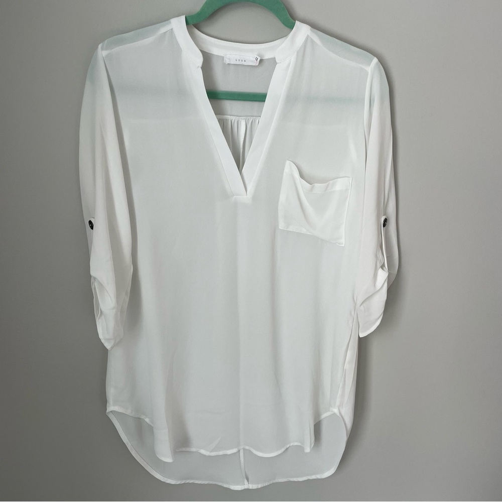 Lush Blouse Women’s sz XS White